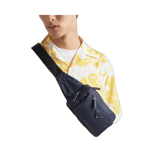Re-Nylon and Saffiano leather belt bag