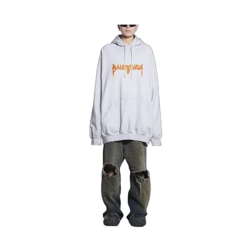 Metal Logo Hoodie Oversized Fit