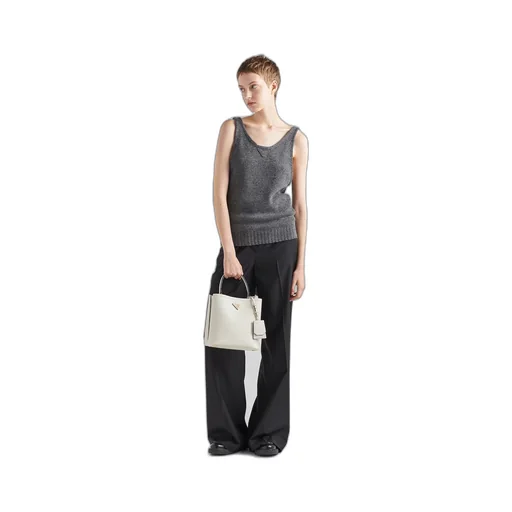 Medium Saffiano Leather Prada Panier Bag