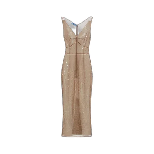 Embroidered tulle dress