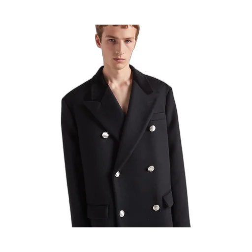 Double-breasted cashmere coat