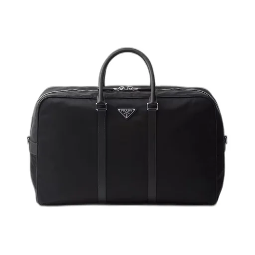 Re-Nylon and Saffiano leather duffel bag
