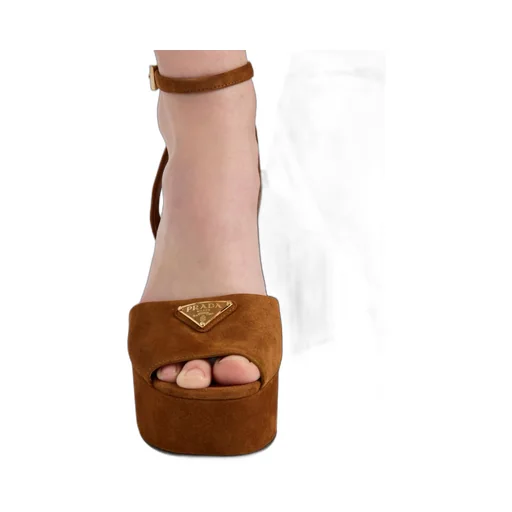Suede platform sandals