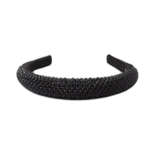 Satin hairband with crystals