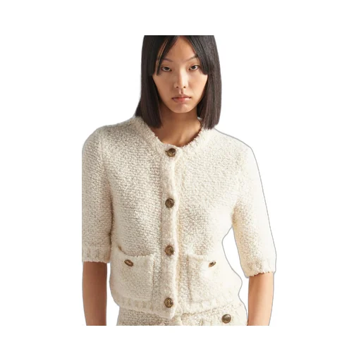 Bouclé mohair cardigan