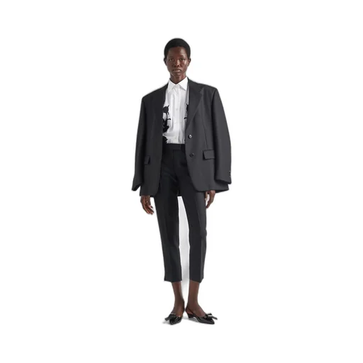 Embroidered poplin shirt
