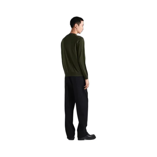 Superfine wool crew-neck sweater
