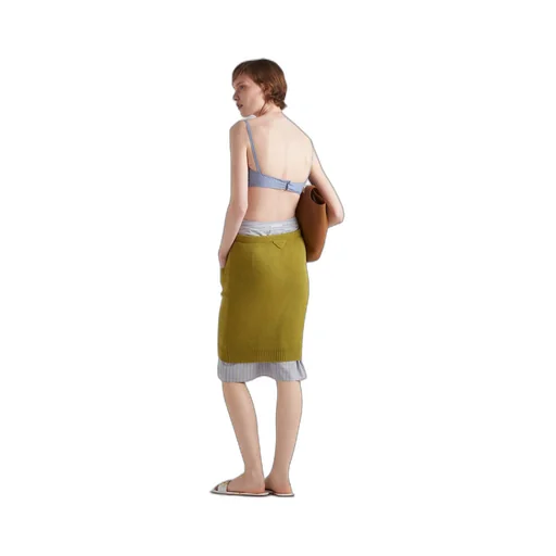 Wool knit skirt