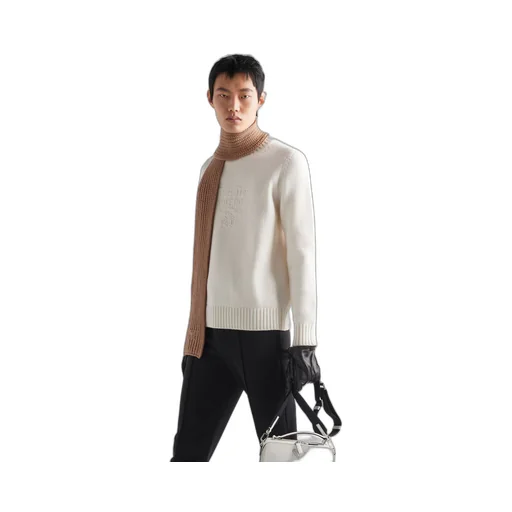 Wool and cashmere crew-neck sweater