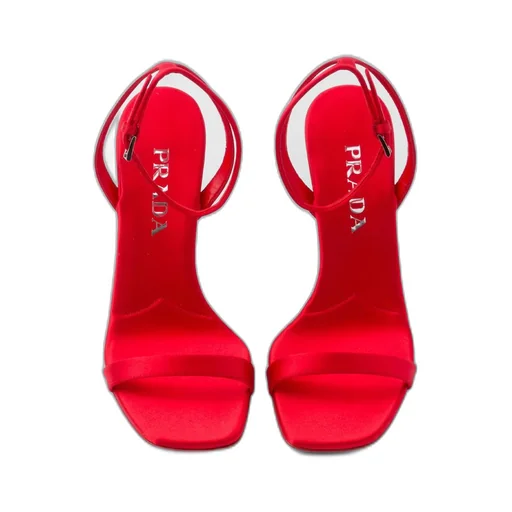 Satin high-heeled sandals