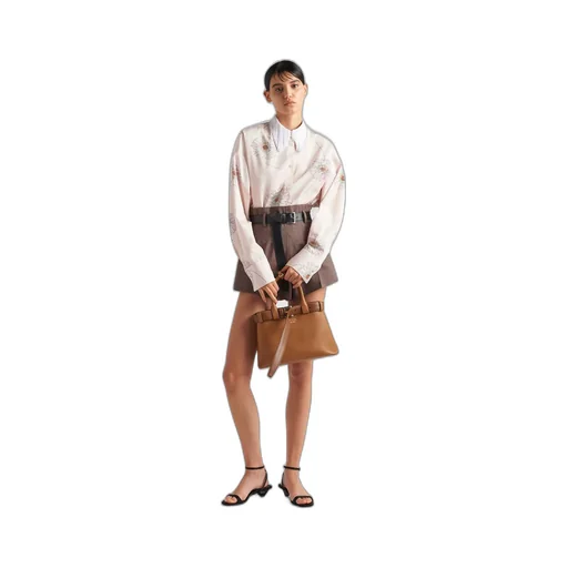 Prada Buckle medium leather handbag with belt