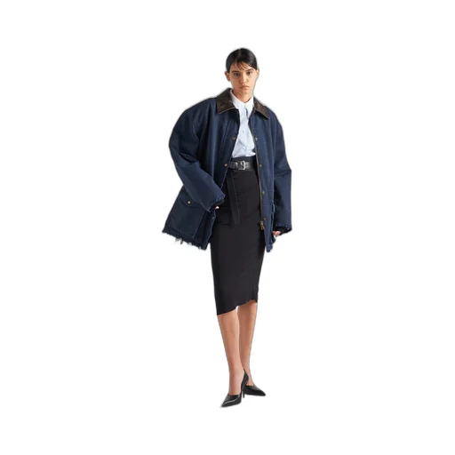 Poplin shirt with fringed collar