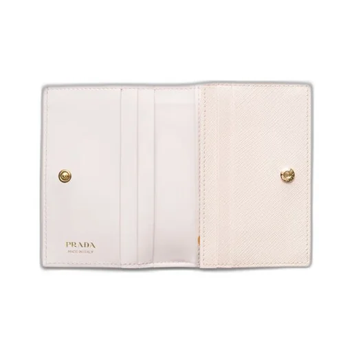 Small printed Saffiano leather wallet