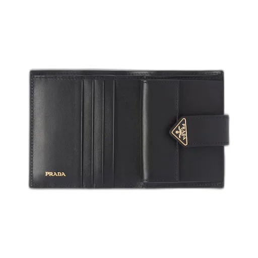 Logo Plaque Front Flap Wallet