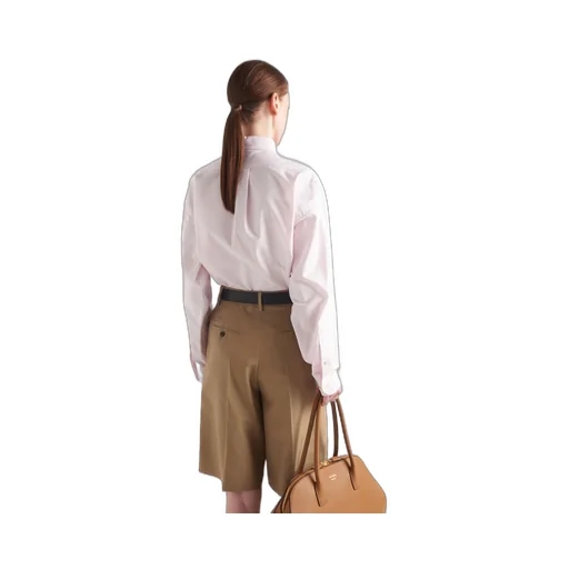 Embroidered Oxford cotton shirt