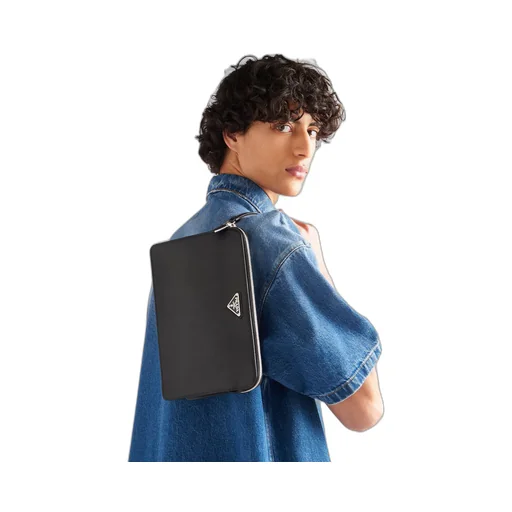 Saffiano leather pouch