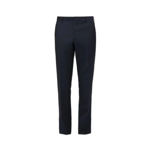 Slim-fit wool trousers