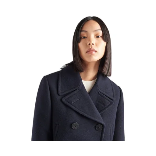 Double-breasted cloth peacoat