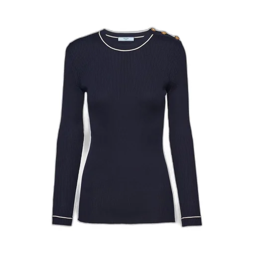 Silk crew-neck sweater