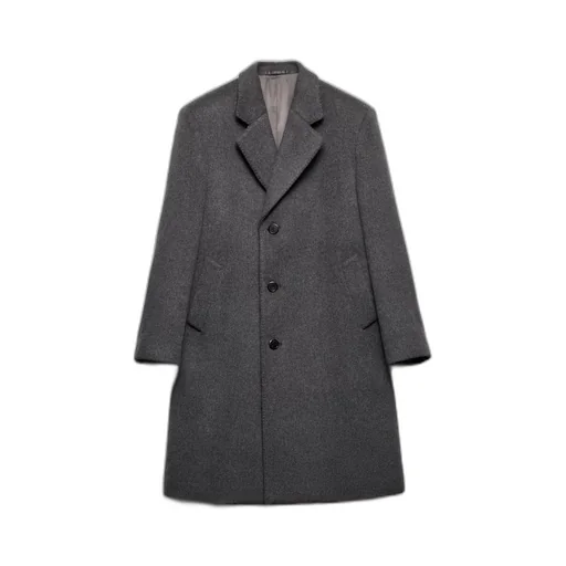 Single-breasted wool coat