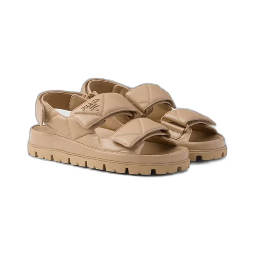 Padded nappa leather sandals