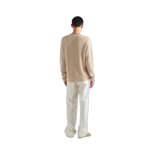 Cashmere and linen V-neck sweater