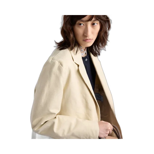 Single-breasted old canvas jacket