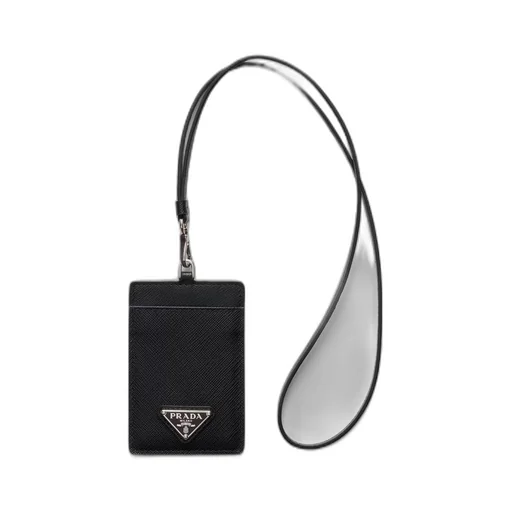Saffiano Leather Badge Holder