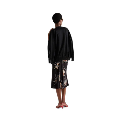 Printed sablé dress