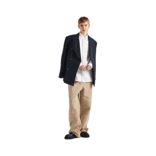 Embroidered Oxford cotton shirt