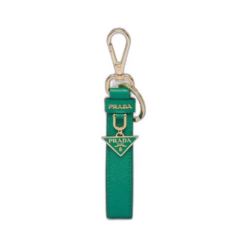 Saffiano leather keychain
