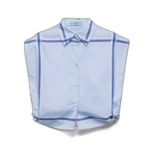 Checked cropped cotton shirt