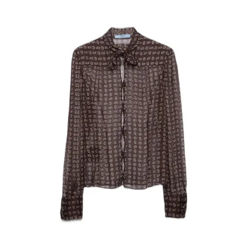 Paisley print chiffon shirt