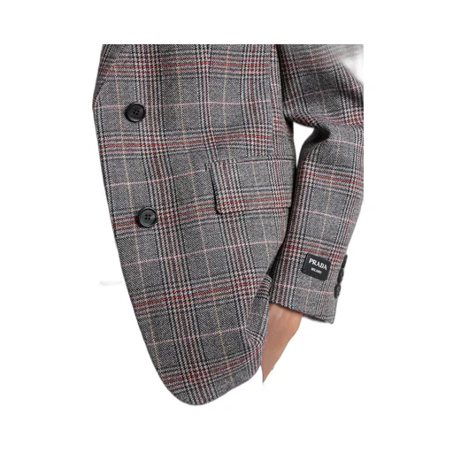 Single-breasted Prince of Wales checked jacket