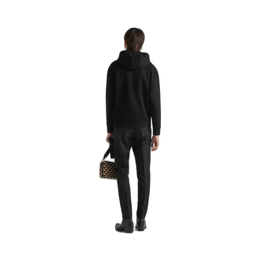 Technical cotton hoodie