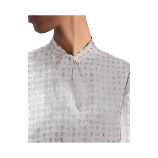 Printed silk twill mini-dress