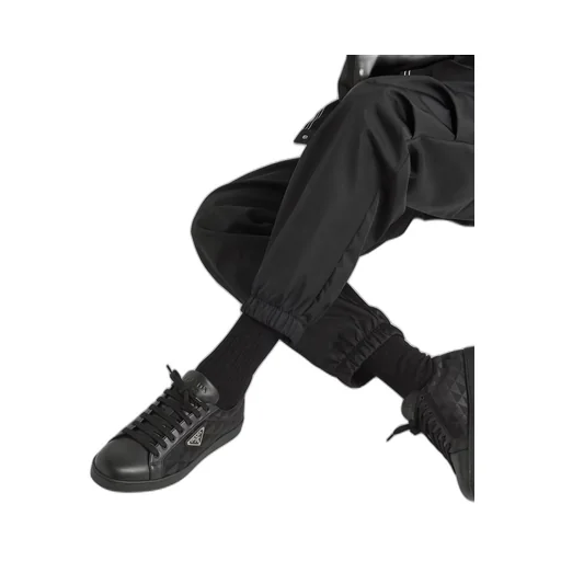 Leather and Re-Nylon sneakers