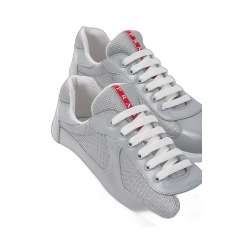 Patent leather and technical fabric Prada America's Cup sneakers