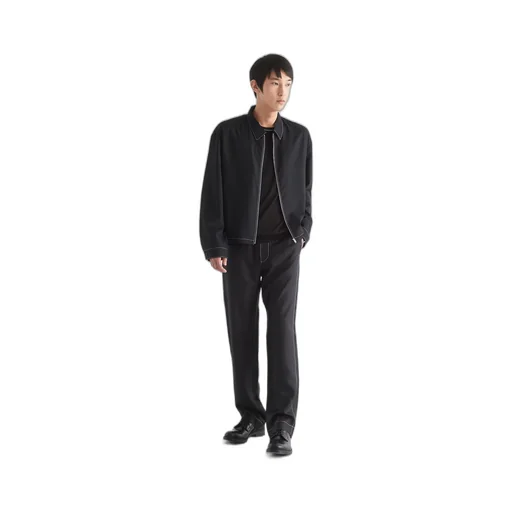 Wool blouson jacket