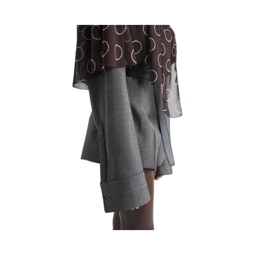 Pinstripe wool shorts