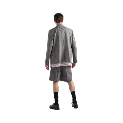 Single-breasted wool jacket