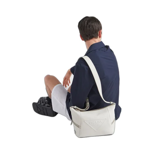 Leather bag with shoulder strap