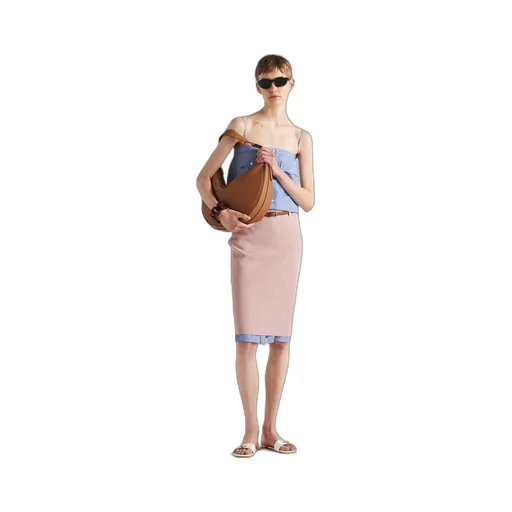Ribbed cotton skirt