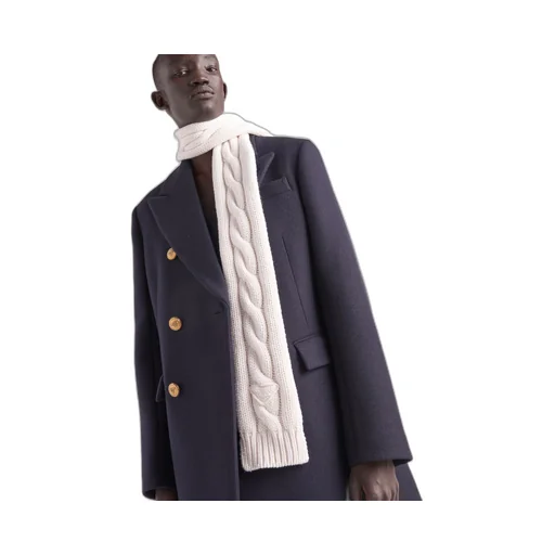 Double-breasted wool and cachemire coat