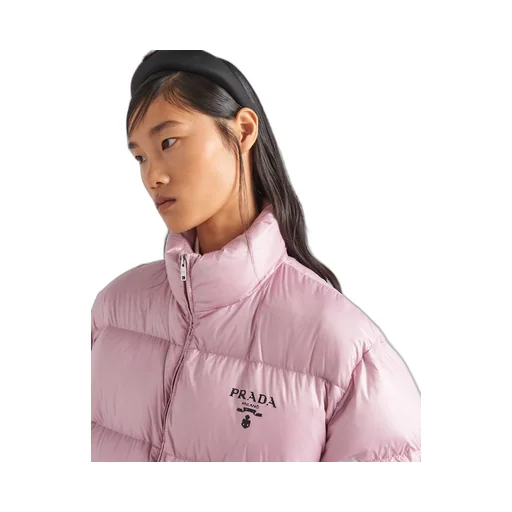 Re-Nylon hooded down jacket