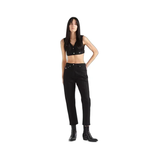 Stretch denim five-pocket jeans