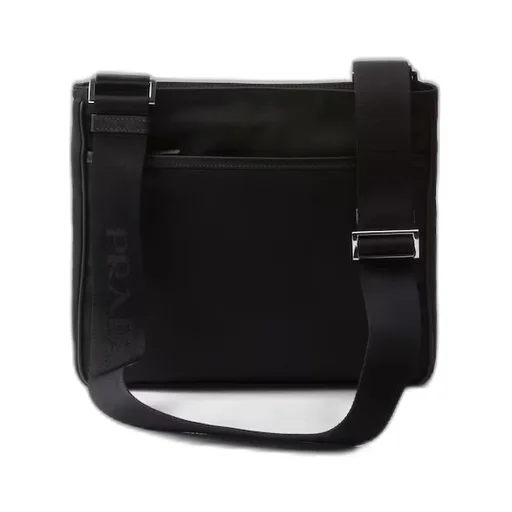 Re-Nylon and Saffiano leather shoulder bag