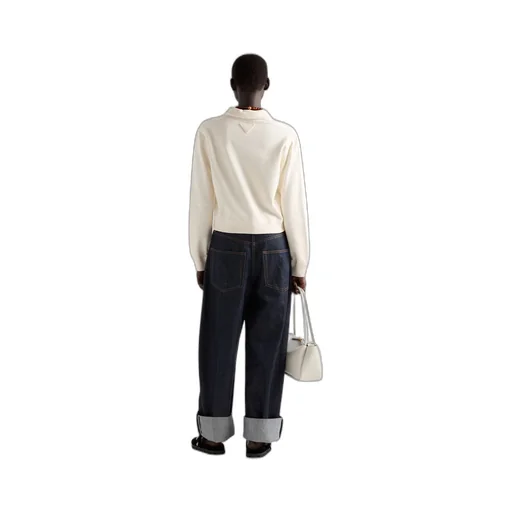Cotton fleece polo shirt