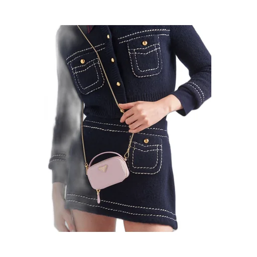 Saffiano leather mini-pouch