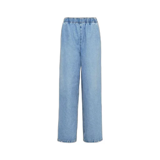 Wide denim jeans
